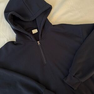 Navy Blue Quarter-Zip Hoodie
